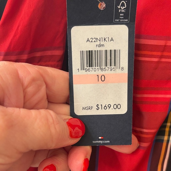 Tommy Hilfiger Red Plaid Mini Dress - Picture 6 of 6